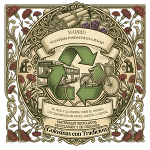 Tarros y cartón reciclado